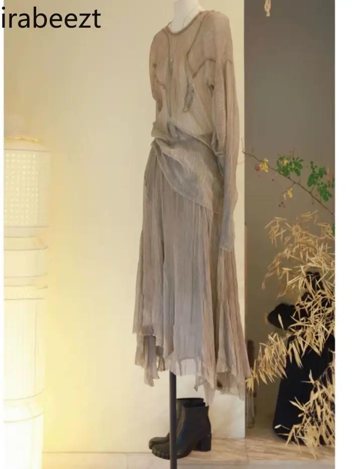 Petite jupe amincissante pour femmes, ensemble jupe Chic européenne de qualité supérieure, tenue flatteuse avec Texture à la mode