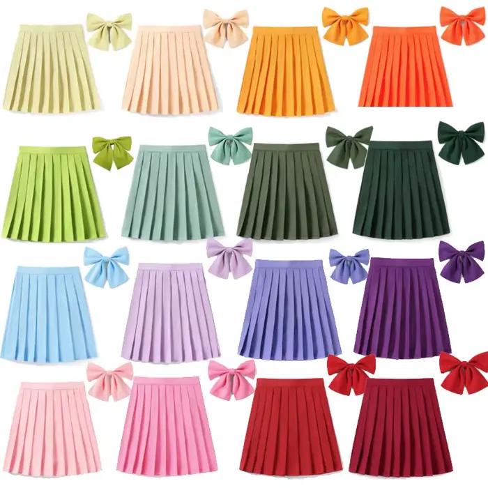5XL jupe taille haute avec nœud papillon dames été femmes une ligne Harajuku coréen noir Mini