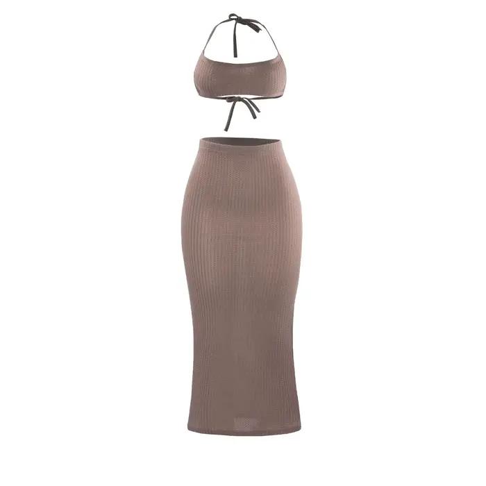 Ensemble jupe longue 2 pièces pour femmes