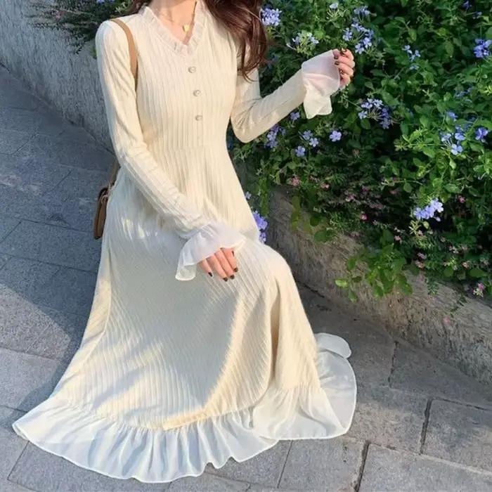 Jupe tricotée ajustée avec manteau