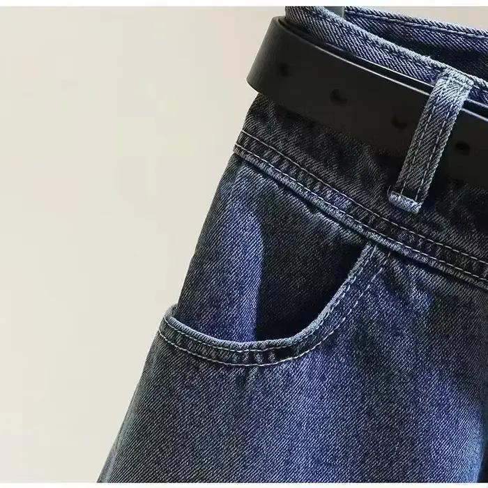 Mini jupe en Denim vieilli Vintage pour femmes, taille haute, amincissante, ligne a, moulante, polyvalente, Style Petite