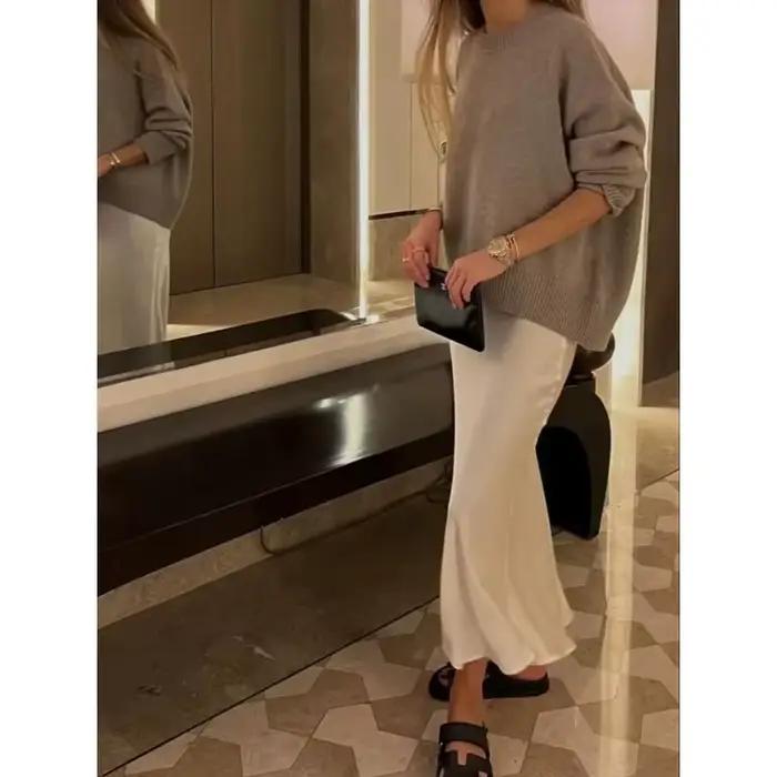 Jupe en satin ZOCI pour femme 2026