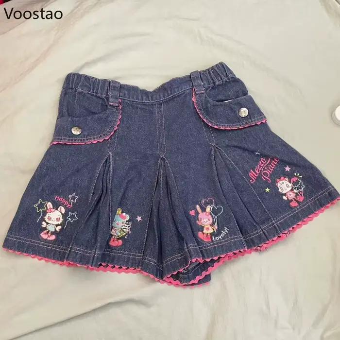 Jupe en jean de style Lolita pour femme