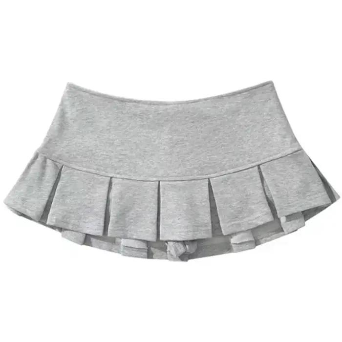 2025 Sexy taille haute plissée Mini jupes femmes Streetwear une ligne Super