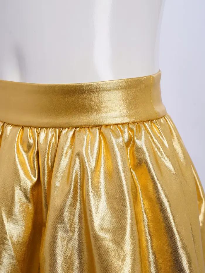 Jupe tutu métallique à taille élastique pour filles