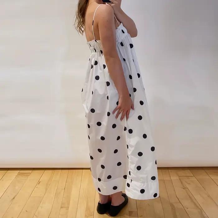 Robe longue à bretelles Spaghetti pour femmes