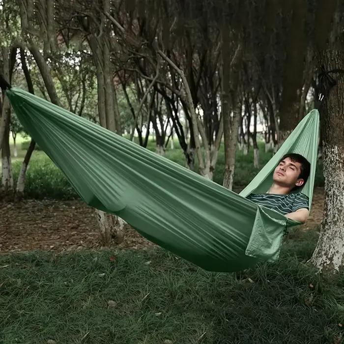 1 ensemble de hamac avec sangles et sac de rangement, adapté aux pique-niques sur la plage, la randonnée, chaises longues d'extérieur légères et durables, lanières