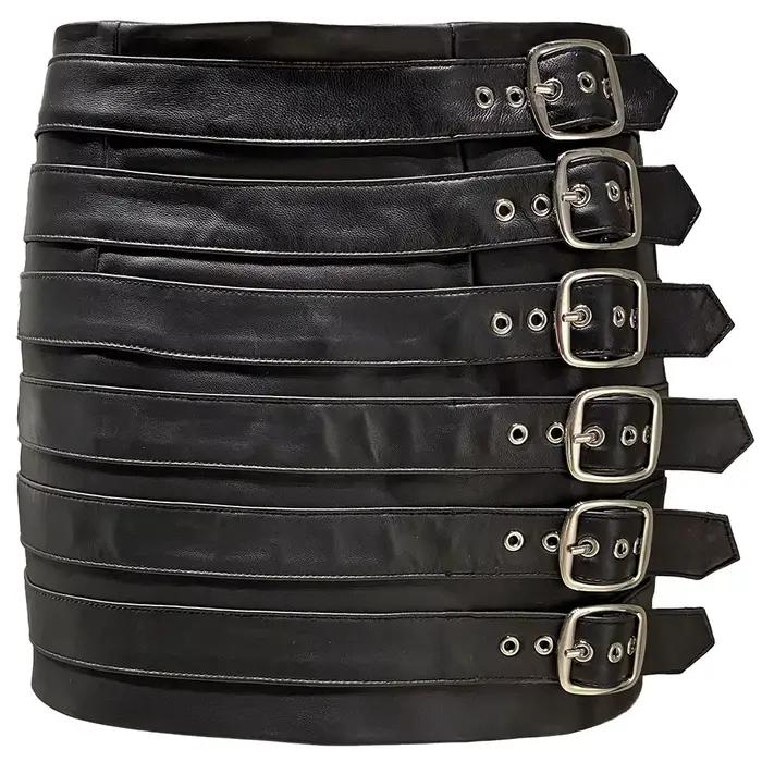 YOLOAgain 2025 automne mode en cuir véritable Mini jupe femmes jupe crayon femme Streetwear
