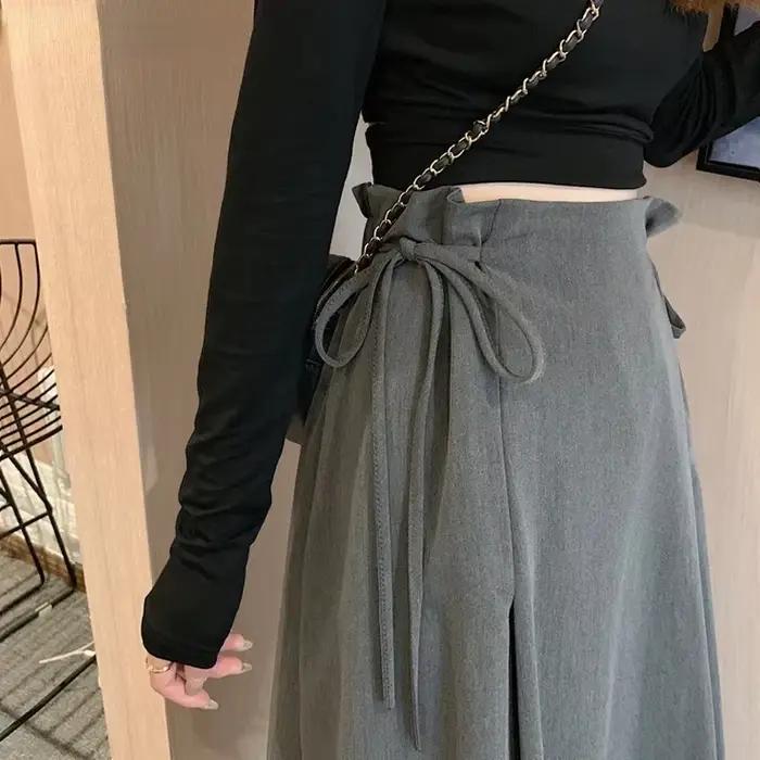 Jupes taille haute à lacets pour femmes
