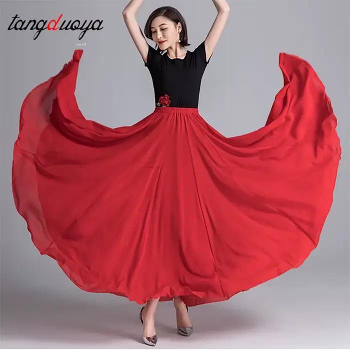Jupe longue en mousseline 720 degrés pour femme