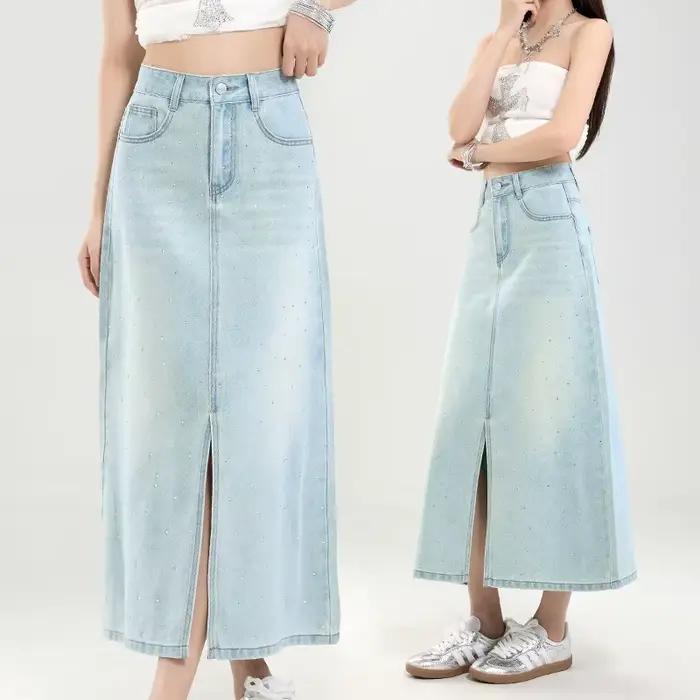 Jupe en jean taille haute Printemps-Été 2026