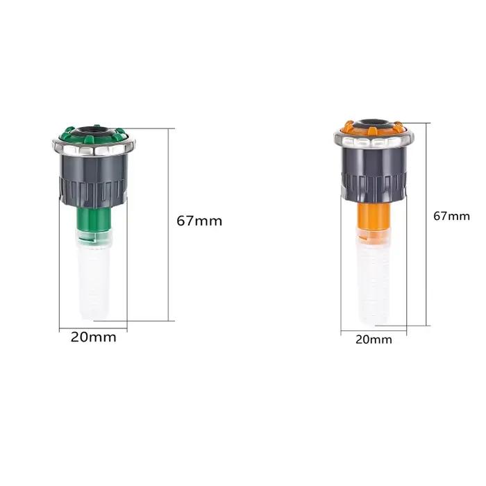 1 pièce - Arroseur rotatif réglable à jet rayonnant avec arc de 90-210/360° et portée de 2,5-9,1 m pour l'irrigation des pelouses et jardins
