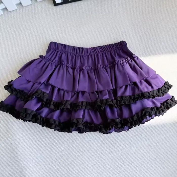 Jupe gâteau citrouille violette pour femmes