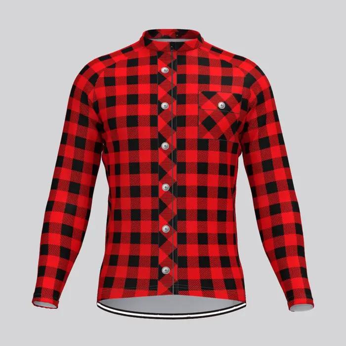 Maillot de cyclisme à manches longues pour hommes, vêtements fins de vélo d'autoroute de montagne, printemps-automne