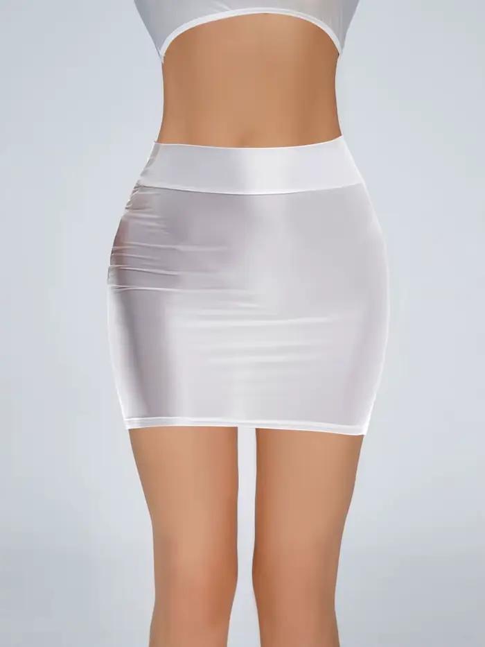 Jupe crayon brillante pour femmes