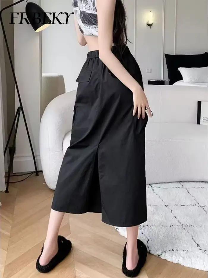Jupe demi-corps fendue mi-longue pour femmes