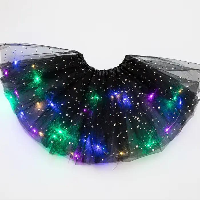 Jupe moelleuse LED lumineuse pour filles