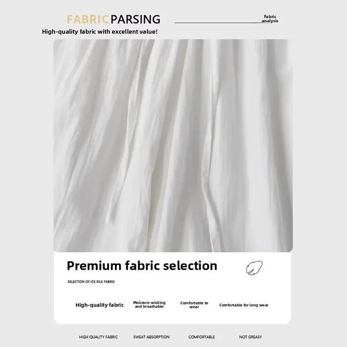 Pantalon Jupe Plissé Jaune Femme Nouvelle Collection Été Taille Haute Ample Amincissant Fluide Décontracté Jambe Large