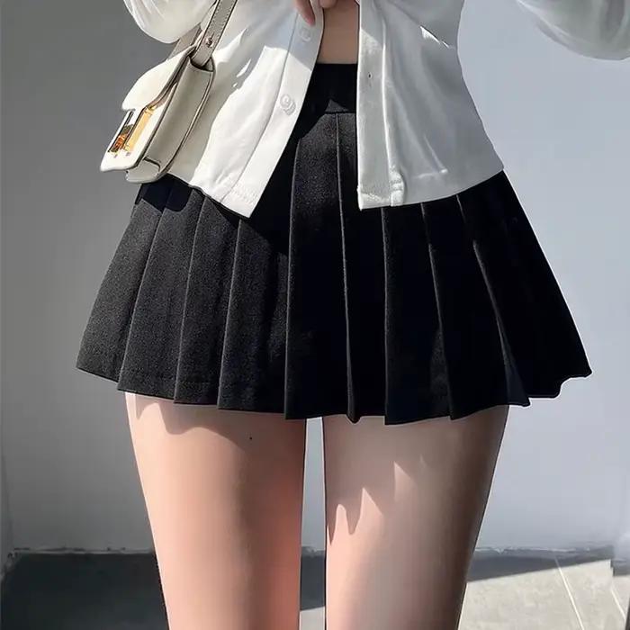Jupe plissée avec short pour femmes