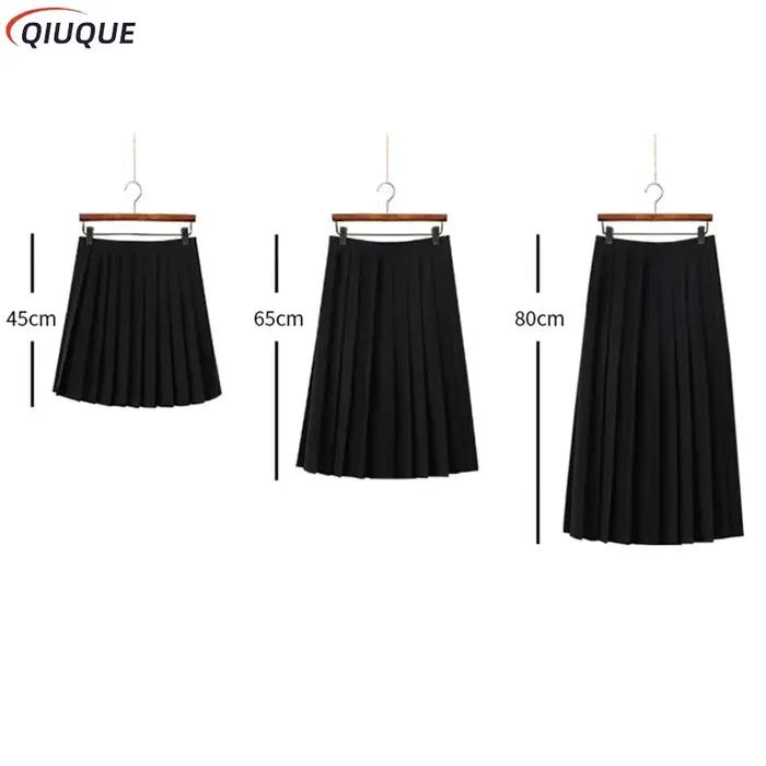 Jupes plissées noires/bleu foncé pour femmes