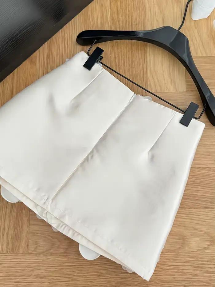 Jupe trapèze abricot pour femmes