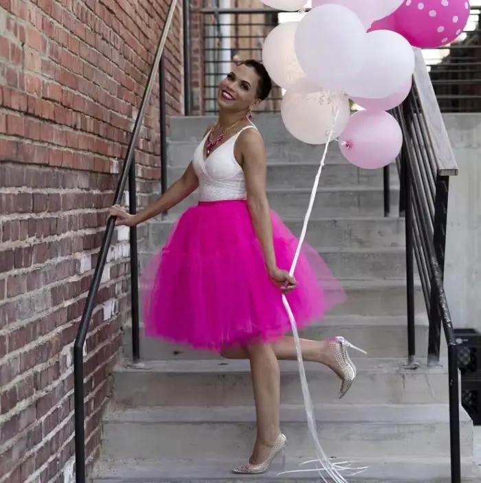 Jupes Tutu en Tulle Fuchsia 6 couches