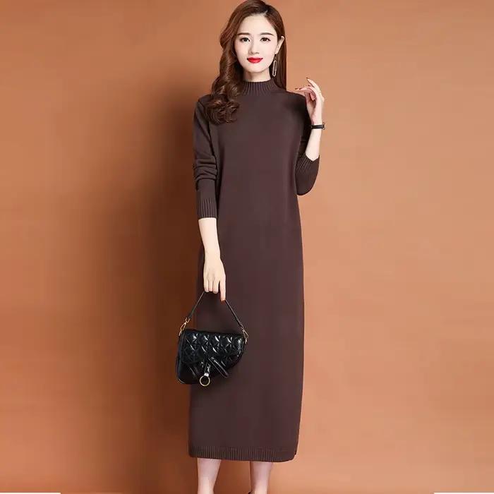 Robe demi-col roulé pour femme