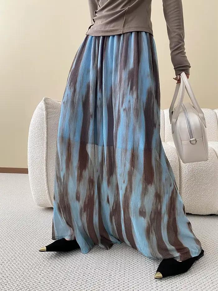 Jupe longue taille haute