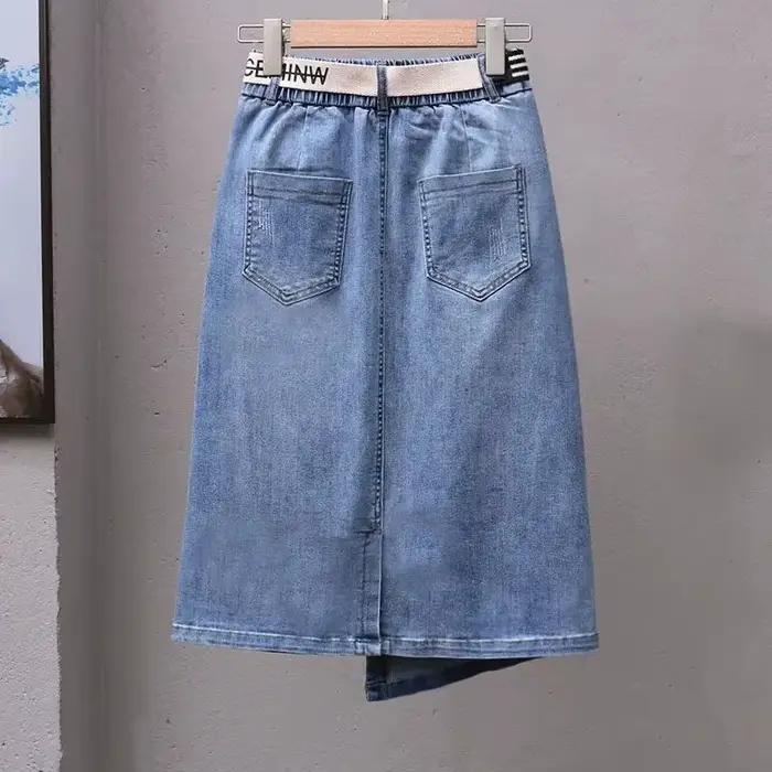 Jupe en jean asymétrique pour femme
