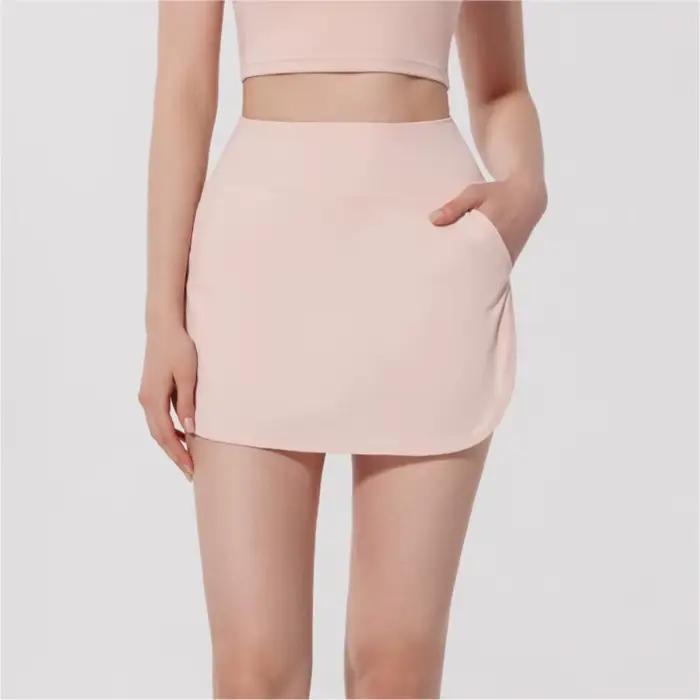 Jupe de tennis antireflet avec short intérieur pour femme