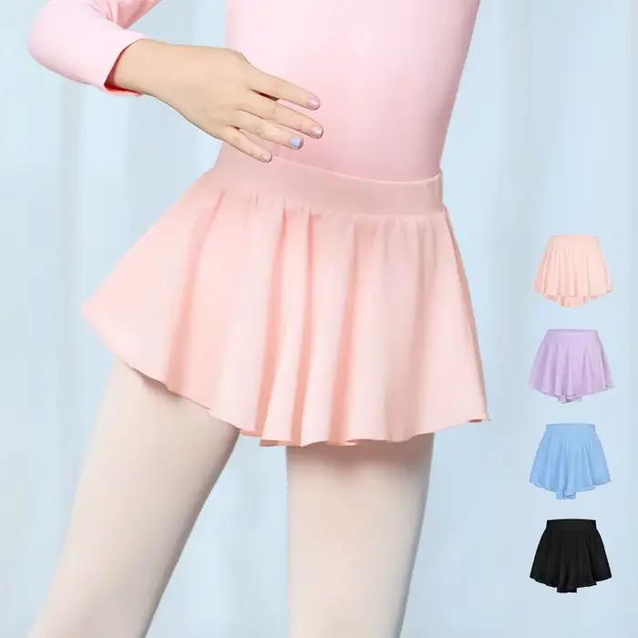 Jupe de Ballet en Mousseline de Soie pour Fille, Courte de brevà Taille artificiel astique pour Enfant et Adolescent