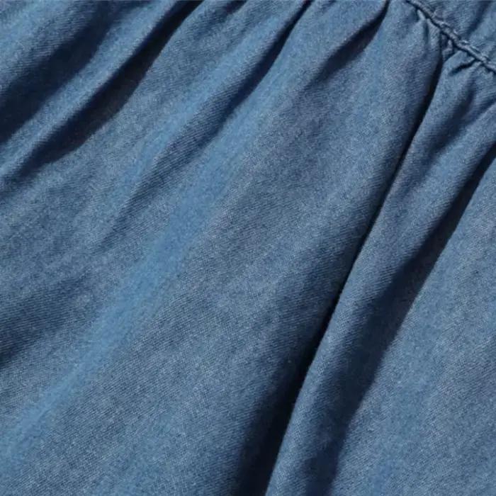 Jupe à volants en denim pour filles