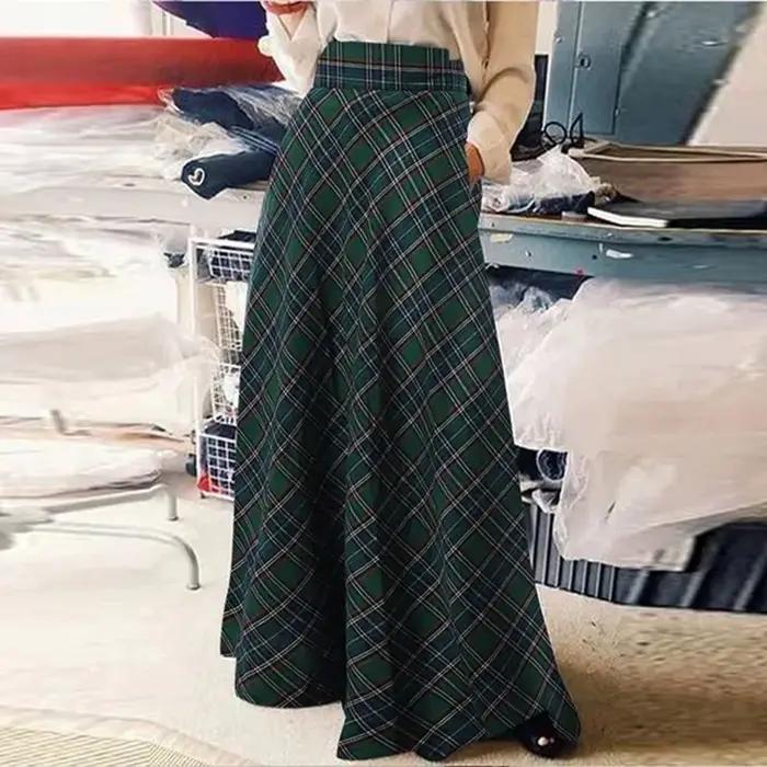 Vintage gris jupe plissée pour femmes