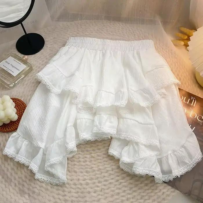 Mini jupe Kawaii à volants pour femmes