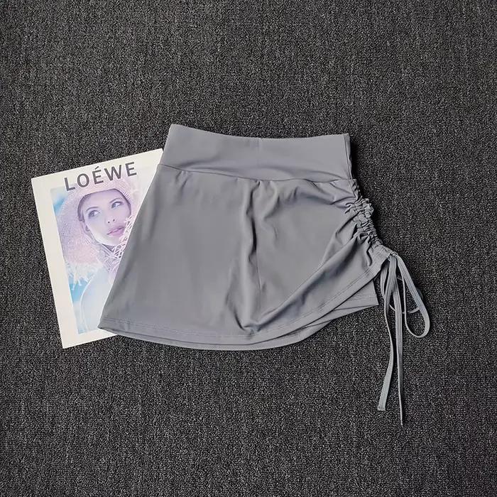 Jupe-short de course taille haute pour femme