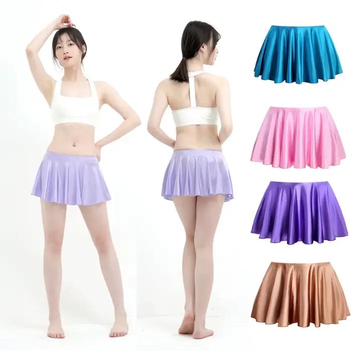 Mini Jupe Moulante Élastique Élégante pour Femmes, Plissée Brillante, Mini Jupe Fessier, Clubwear Nouveau, Occasions Spéciales