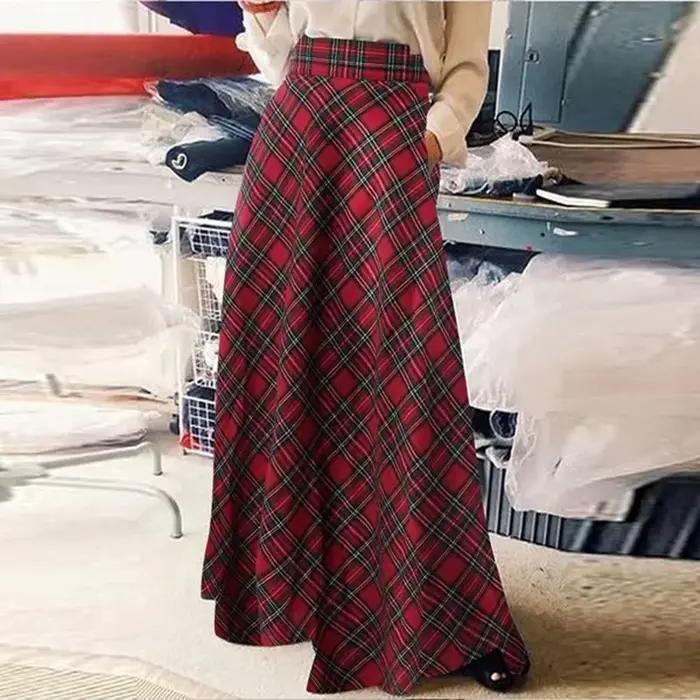 Vintage gris jupe plissée pour femmes