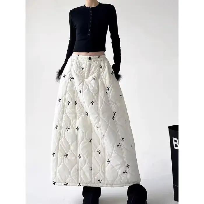 2025 hiver nouvelle jupe en duvet de coton
