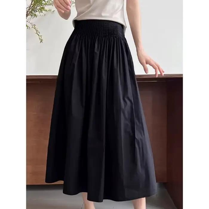 Vêtements plissés roses pour femmes, nouveau design, niche, taille haute, longueur moyenne, grande jupe parapluie, début du printemps