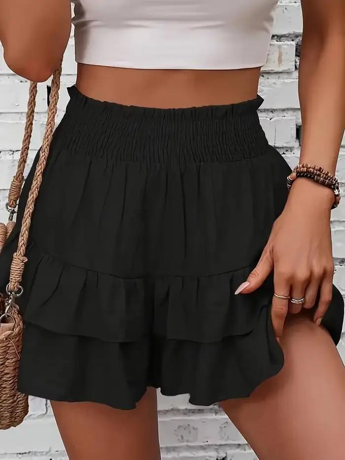 Jupe courte décontractée à jambes larges pour femmes