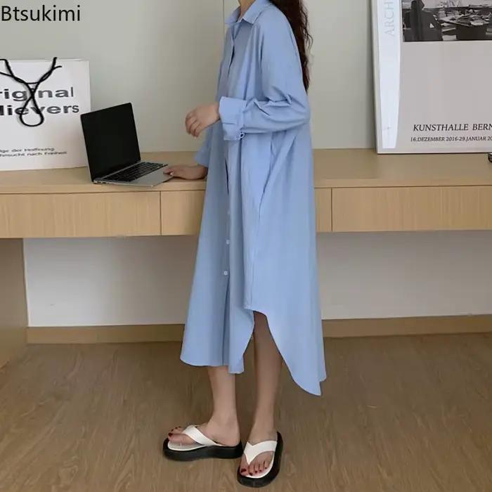 Robe chemise longue pour femmes