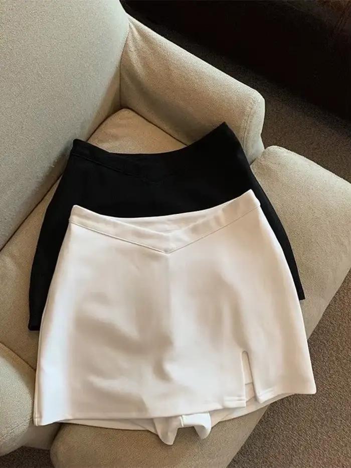 MMobTemperament-Mini jupes taille haute pour femmes