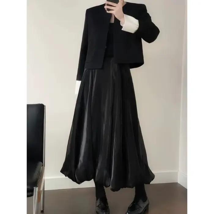 Jupe en satin pour femme