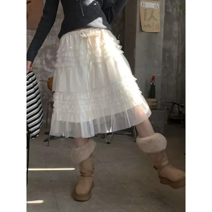Jupe en maille française pour femme
