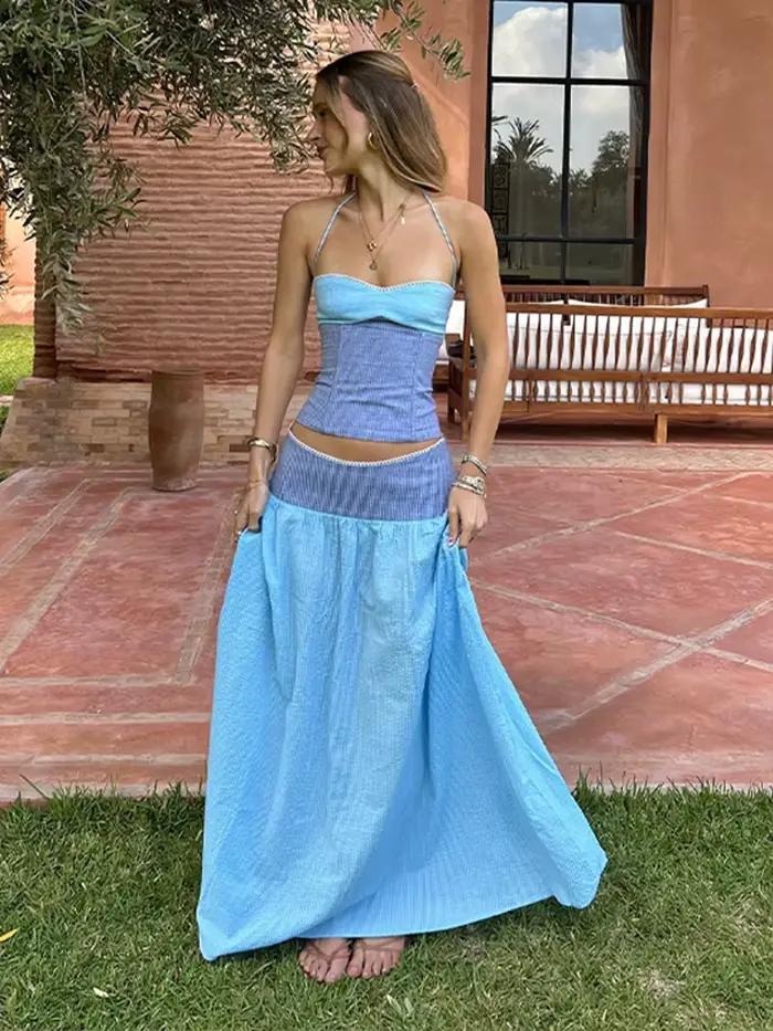 Nouvel ensemble 2 pièces jupe et haut pour femme