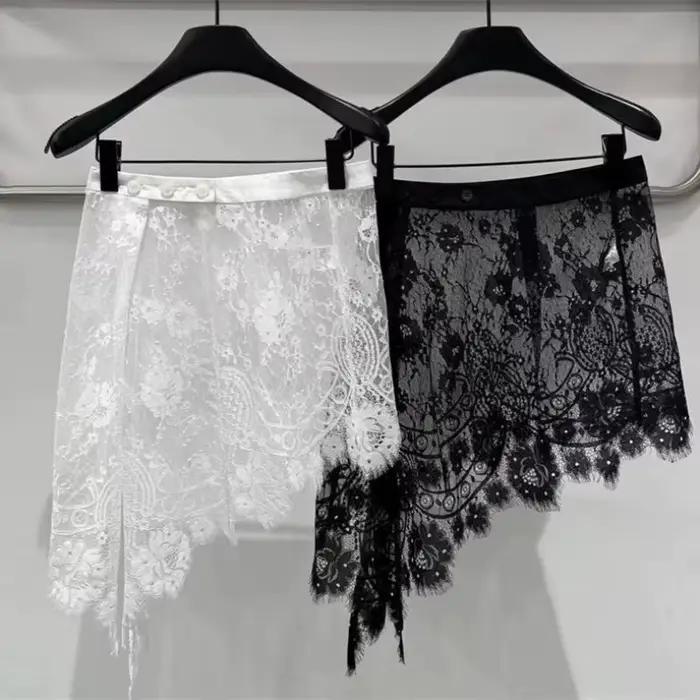 Jupe en dentelle patchwork pour femme