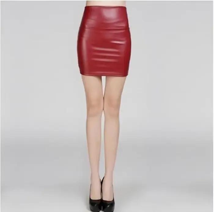 Nouvelle jupe en cuir pour femme