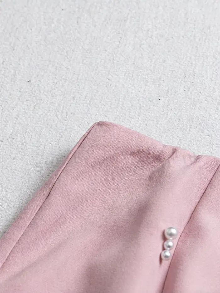 Jupe mini trapèze taille mi-haute pour femme avec perles