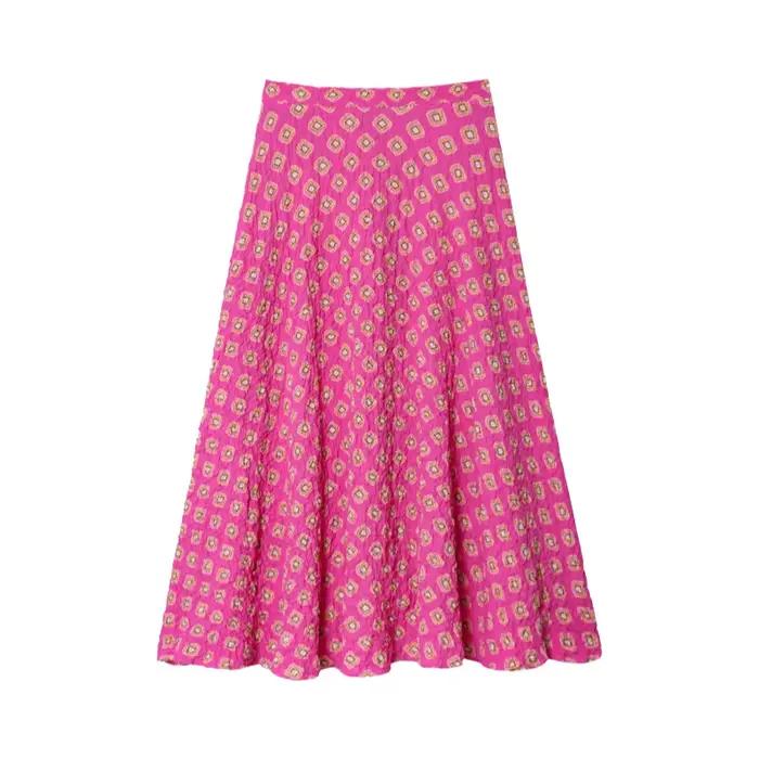 Jupe midi imprimée style doux et épicé