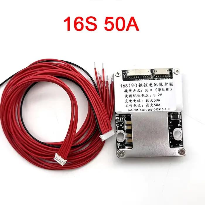 Carte de protection de batterie au lithium, Balance BMS, 30A, 40A, 50A, 80A, 12S, 13S, 14S, 16S, 17S, 36V, 48V, 60V, Lifepo4, Eddie Ion, 3.7V, 3.2V Energy